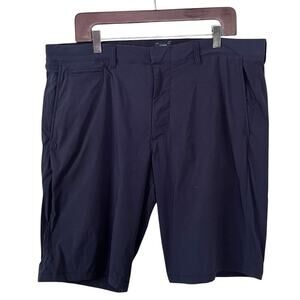 J. Crew Tech Shorts Men's Size 36 Flat Front 2-Way Stretch Sun Protection Navy
